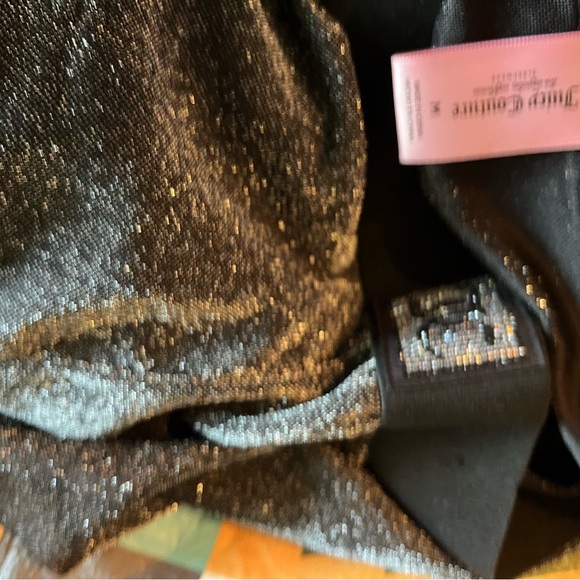 Juicy Couture Shimmering Black pants see through Medium - Picture 5 of 8